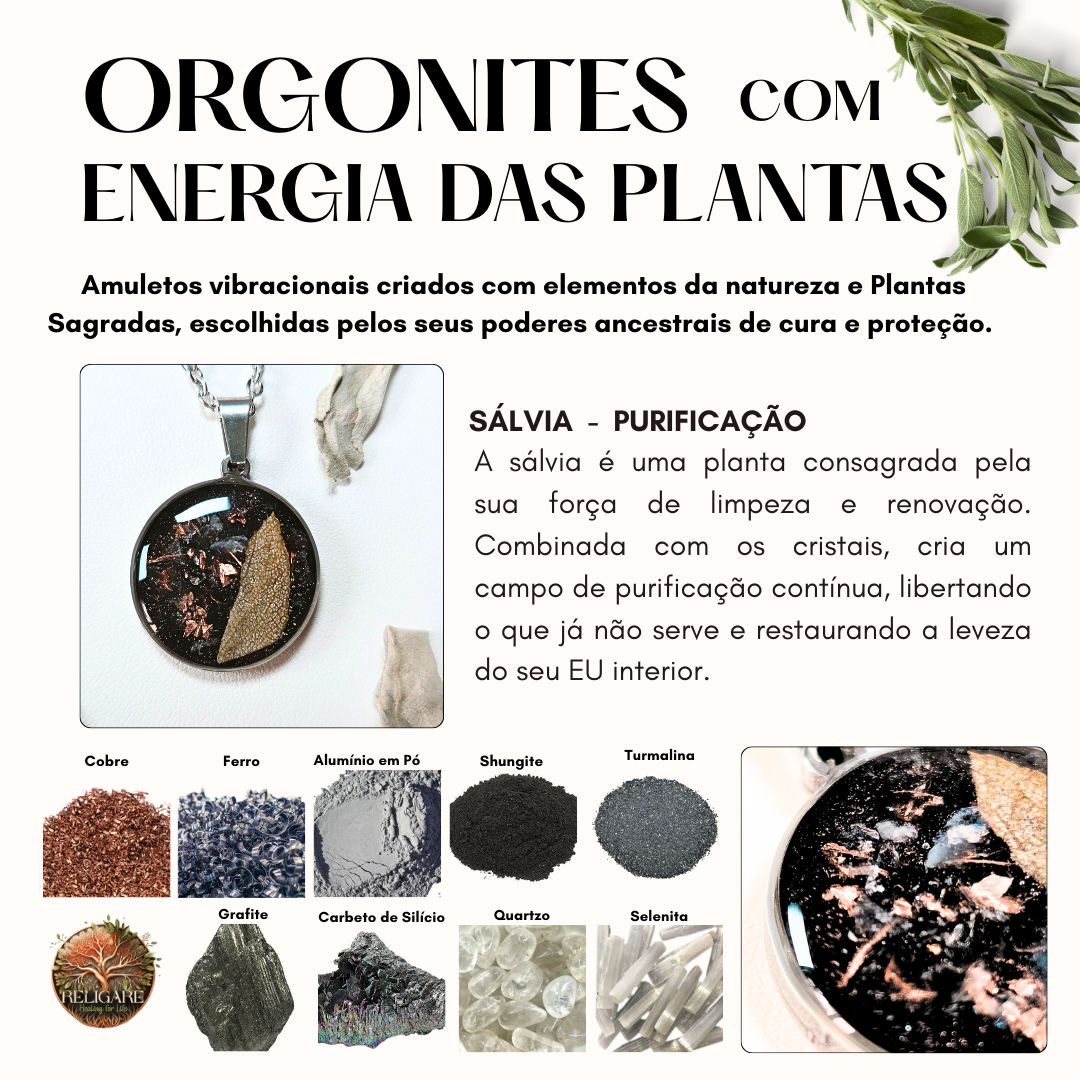 Fito-Orgonite Sálvia: Limpeza, Renovação e Leveza