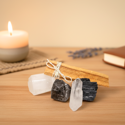 Kit de Cristales para Enraizamiento y Elevación – Estabilidad y Claridad Espiritual